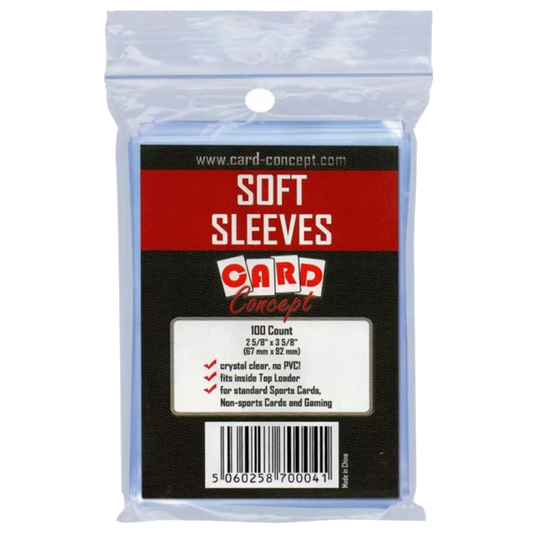 Card Concepts - Single Card Holder Soft Sleeves (100ct)